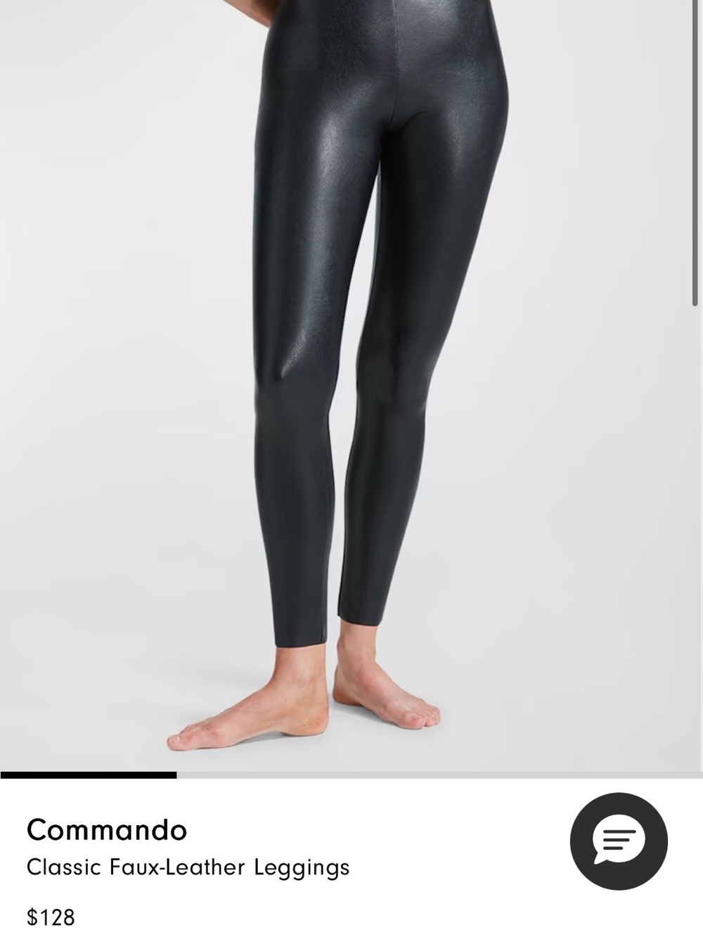 Commando Classic Black Faux Leather Leggings